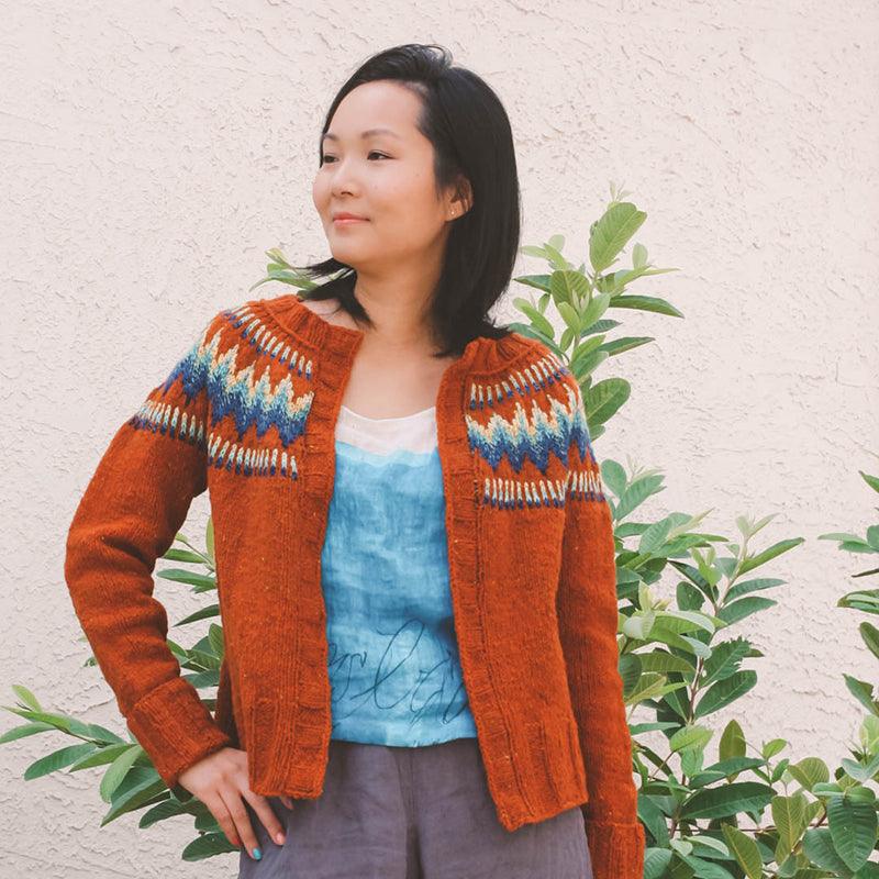 Aimee's Throwback cardigan by Andrea Mowry