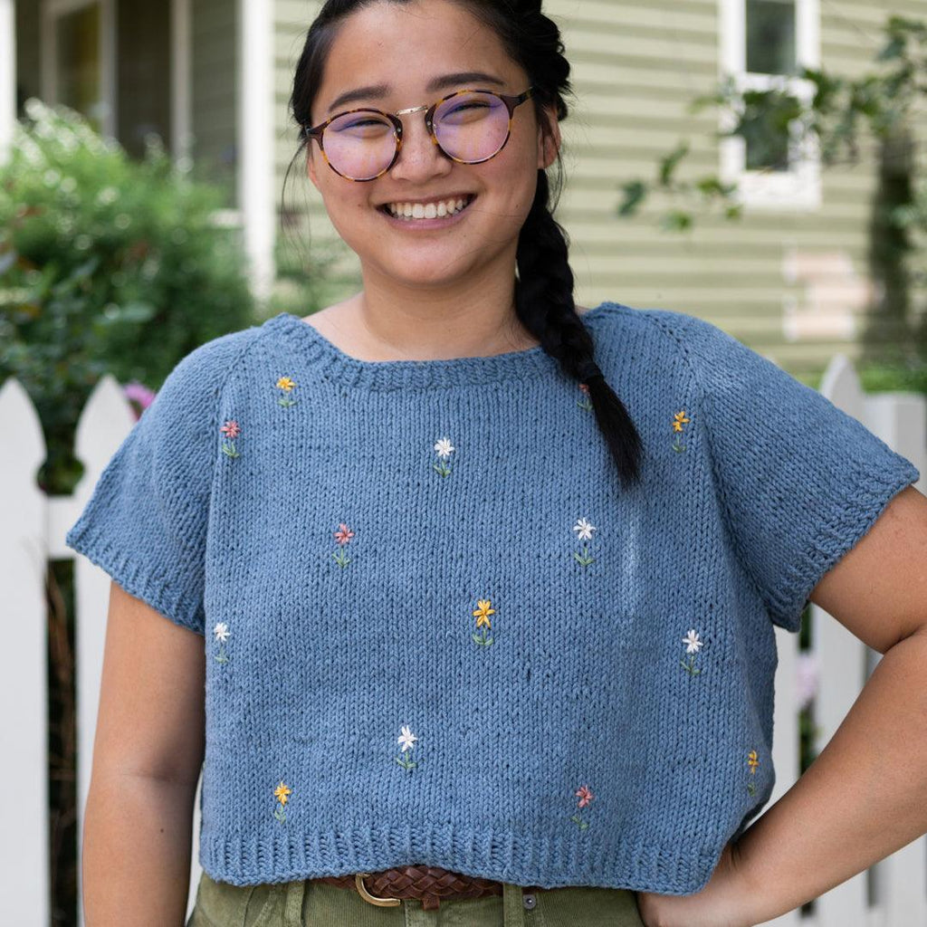 Bethany's Knit and Embroidered Top