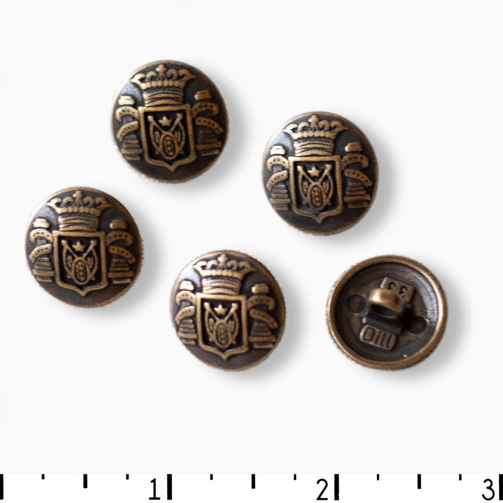 Dill Buttons Coat of Arms Button 18mm - Coat of Arms Button 18mm - undefined Fancy Tiger Crafts Co-op