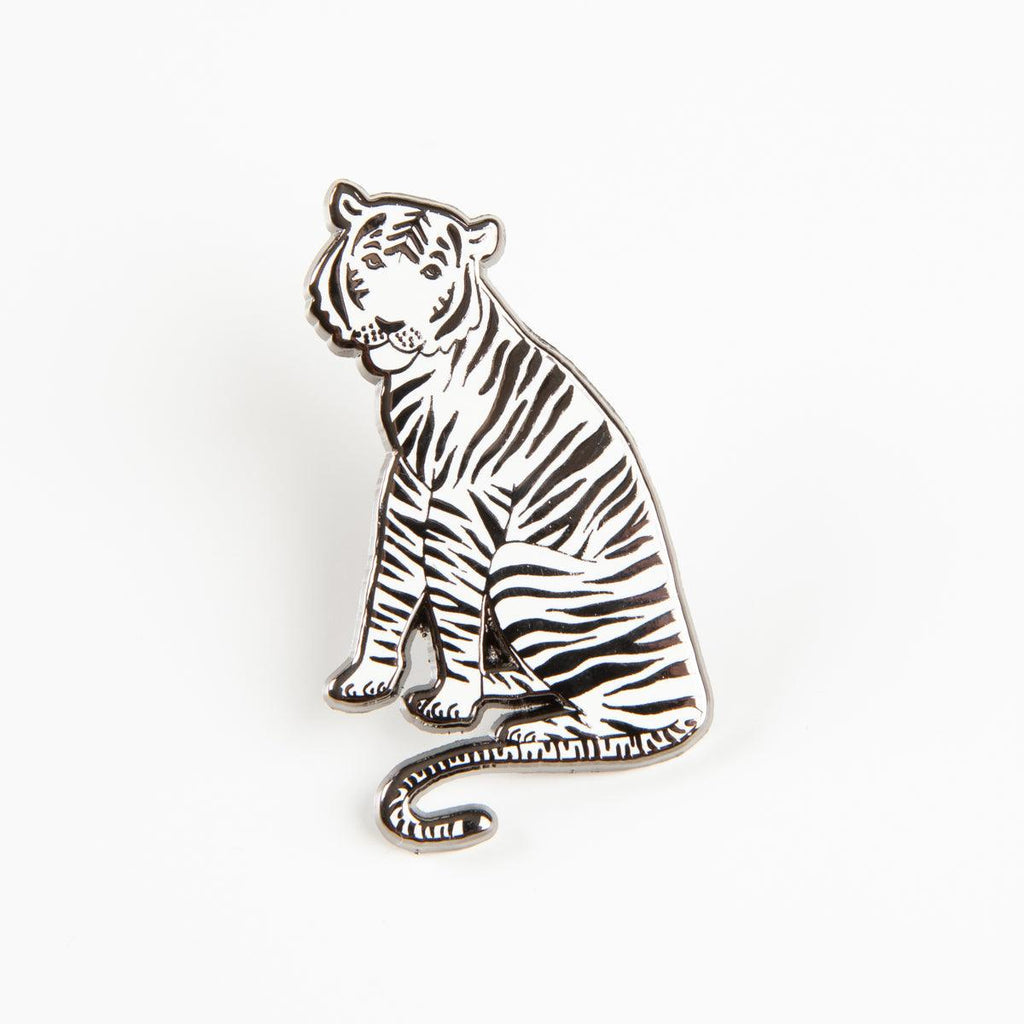 CocoWestIllustration Tiger Enamel Pin - Tiger Enamel Pin - undefined Fancy Tiger Crafts Co-op