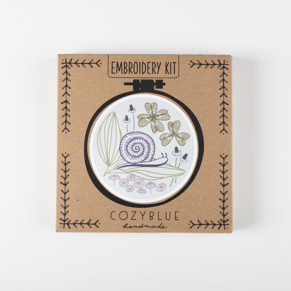 Cozy Blue Slow + Steady Embroidery Kit - Slow + Steady Embroidery Kit - undefined Fancy Tiger Crafts Co-op