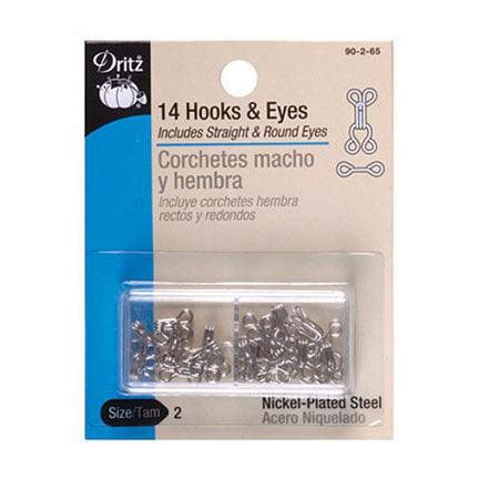 Dritz Dritz Hooks and Eyes Size 2 - Dritz Hooks and Eyes Size 2 - undefined Fancy Tiger Crafts Co-op