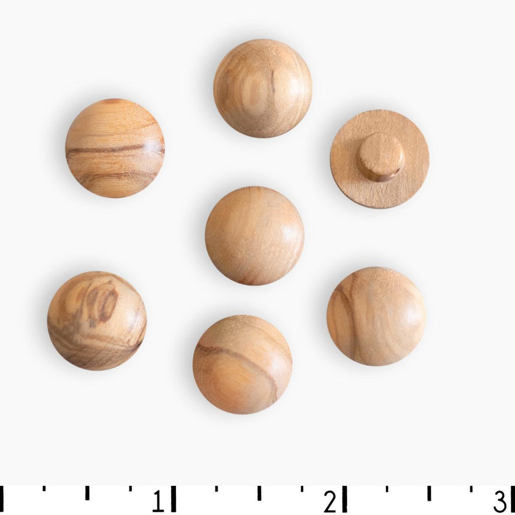 Olive Wood Shank Button 15mm