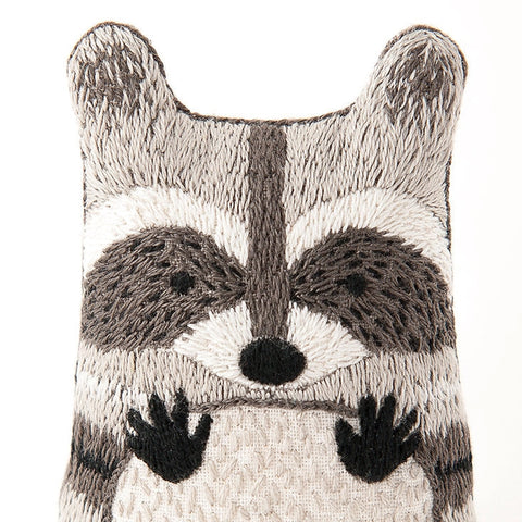 Raccoon Embroidered Doll Kit