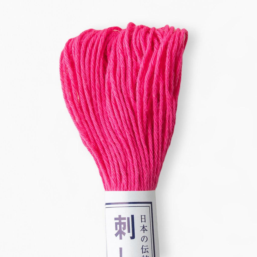 Olympus Sashiko Cotton Thread 22yd - Solid-Hot Pink