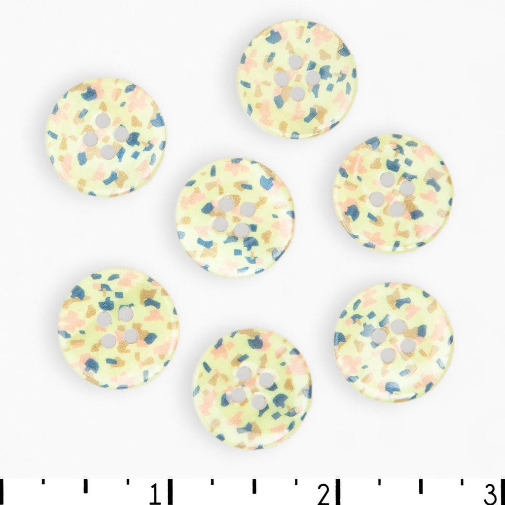 Textile Garden Speckle Shell Button 18mm - Speckle Shell Button 18mm - undefined Fancy Tiger Crafts Co-op