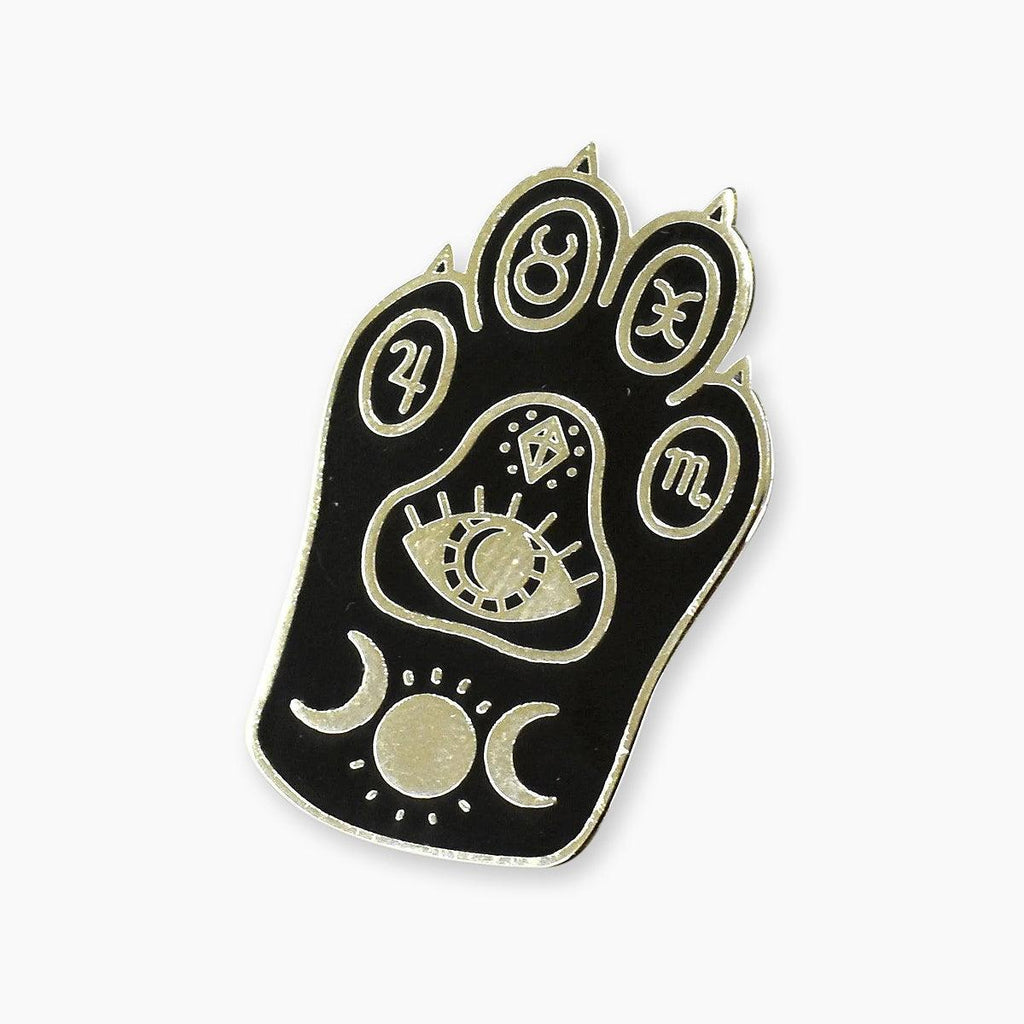 Bee's Knees Witchcat Paw Enamel Pin - Witchcat Paw Enamel Pin - undefined Fancy Tiger Crafts Co-op