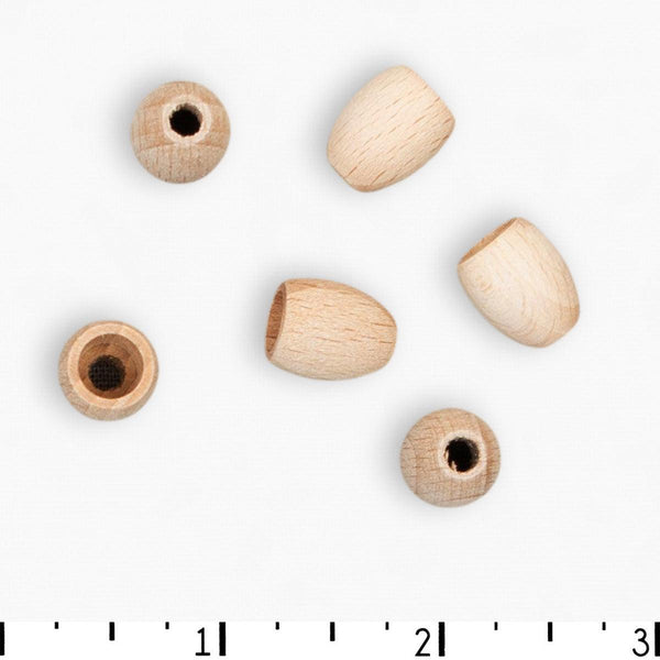 Textile Garden Wood Cord Ends 2pcs 15mm - Wood Cord Ends 2pcs 15mm - undefined Fancy Tiger Crafts Co-op