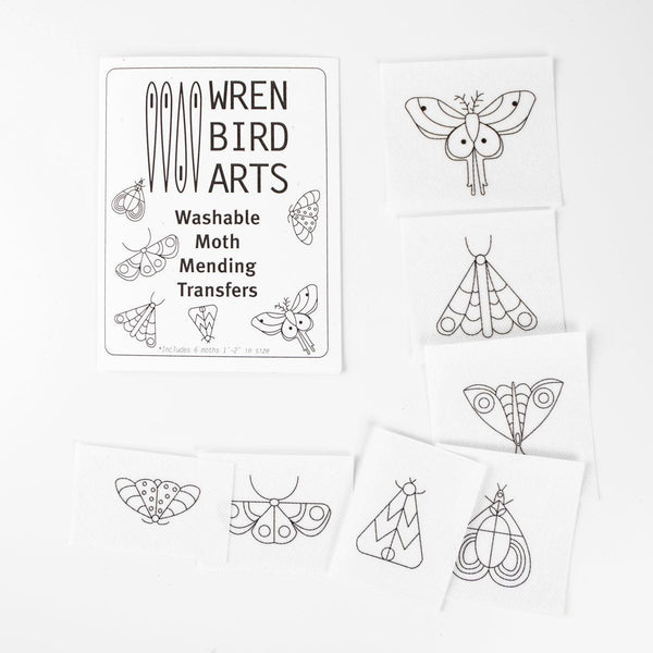 Wren Bird Arts Moths Embroidery Transfers - Moths Embroidery Transfers - undefined Fancy Tiger Crafts Co-op